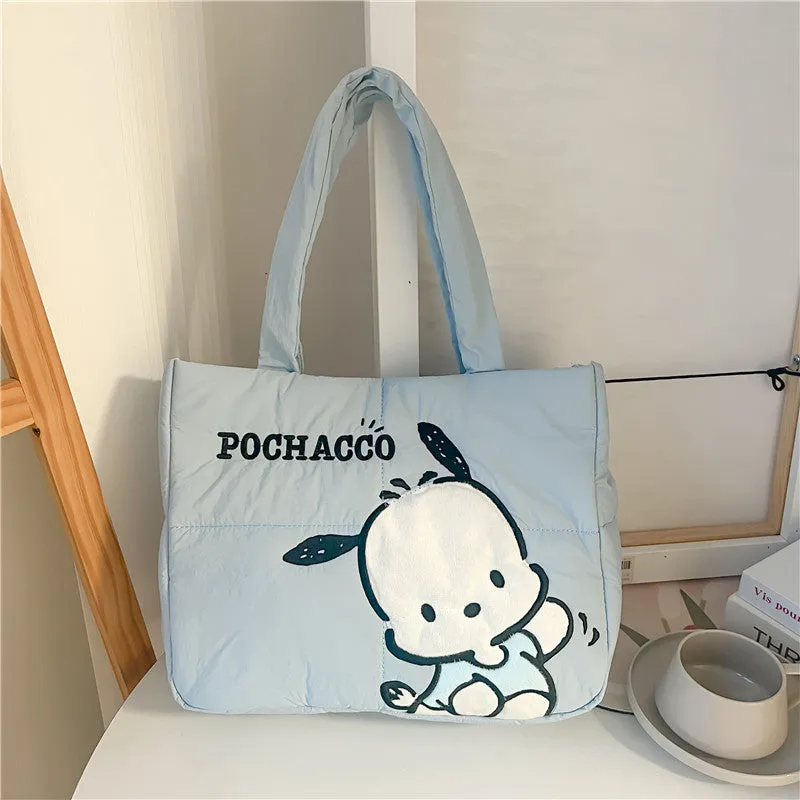 1 Pc Sanrio Kawaii Hello Kitty, Kuromi Etc Pattern Shoulder Bag, Sweet Style Cute Handbag For Women