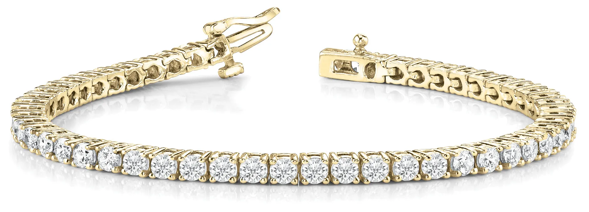 14K Diamond Prong Set Tennis Bracelet