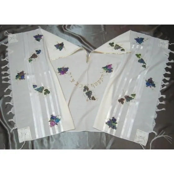 A Unique Rimonim Designer Tallit Set