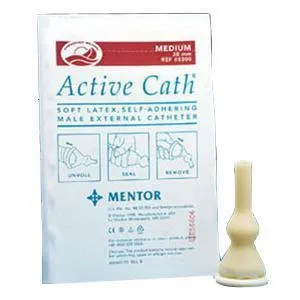 Active Cath Latex Self-Adhering Male External Catheter with Watertight Adhesive Seal, 31 mm