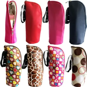 Baby Multicolor Thermal Feeding Bottle Warmers Mummy Tote Bag Hang Stroller cloth aluminium film Freeshipping