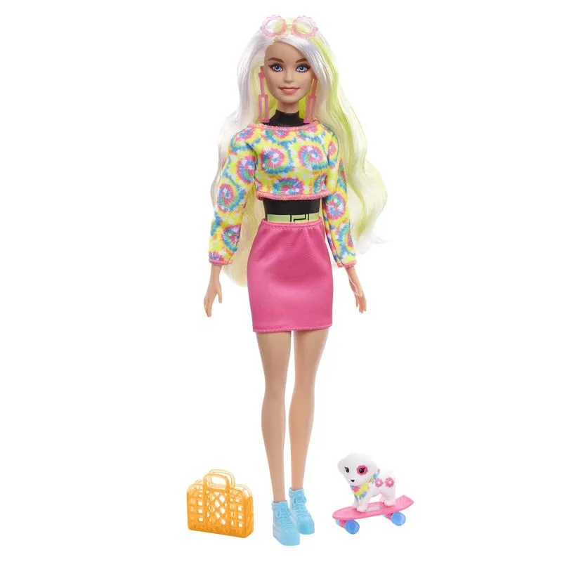 Barbie Colour Reveal Totally Neon Fashions Tie Dye Pink