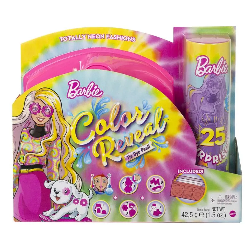 Barbie Colour Reveal Totally Neon Fashions Tie Dye Pink