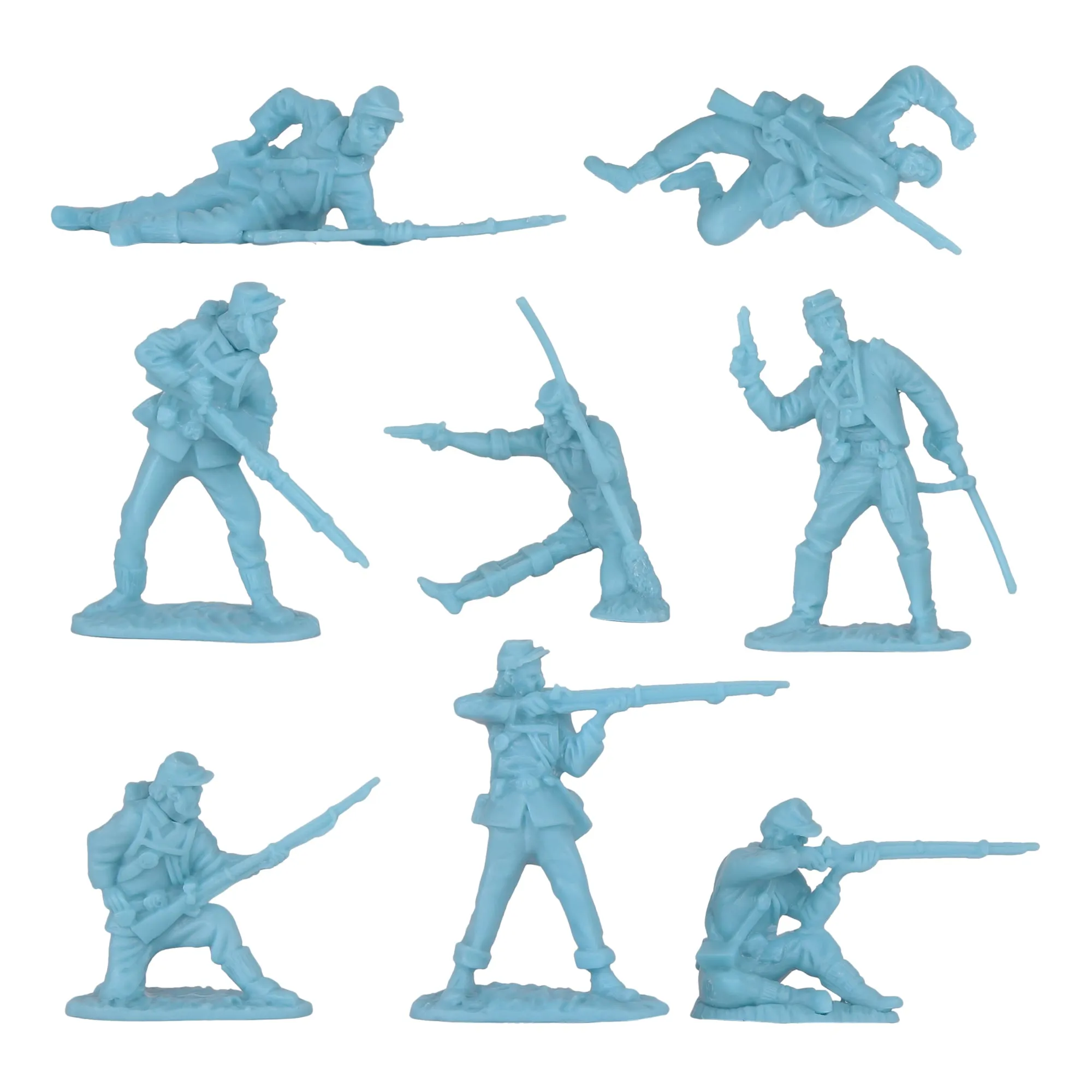 BMC CTS American Civil War Plastic Army Men - 32pc Blue & Gray Soldier Figures