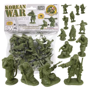 BMC Korean War Winter Battle - 16pc OD Green United States Soldier Figures