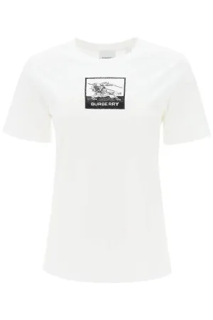 Burberry 'margot' t-shirt with ekd embroidery