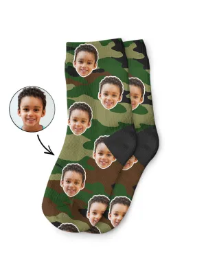 Camo Face Kids Socks