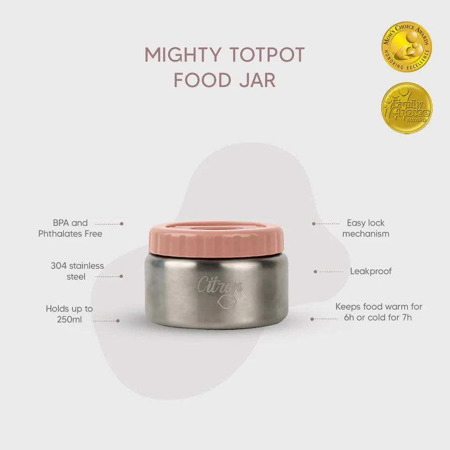 Citron Stainless Steel Food Jar 250ml - Blush Pink