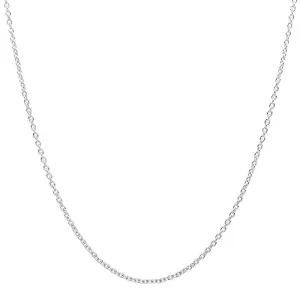 Classy Men 1.6mm Silver Rolo Chain Necklace