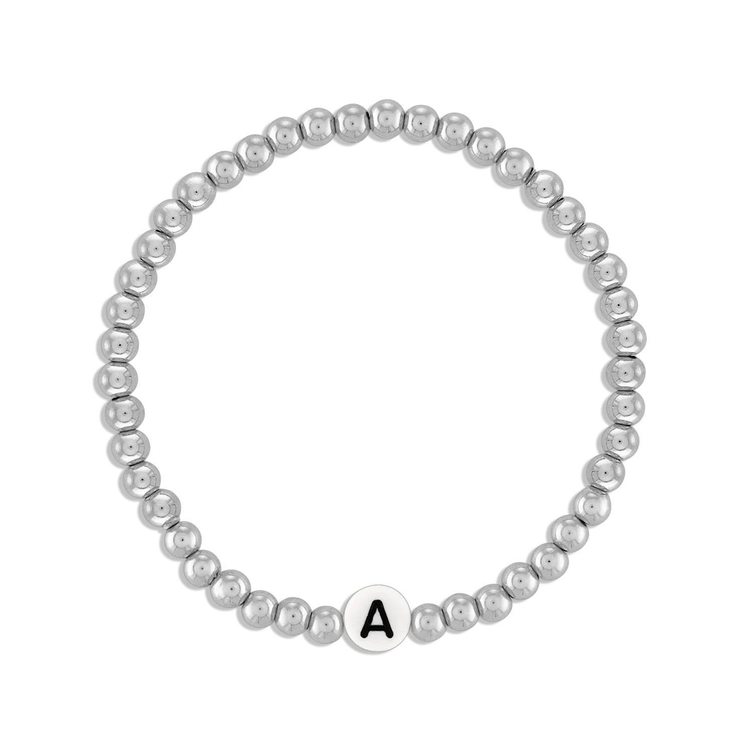 Custom Single Initial Ball Bracelet