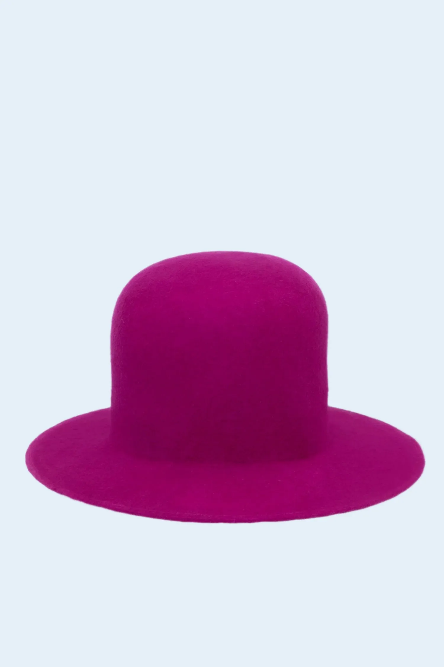 Erykah Domed Hat in Pink Wool Felt