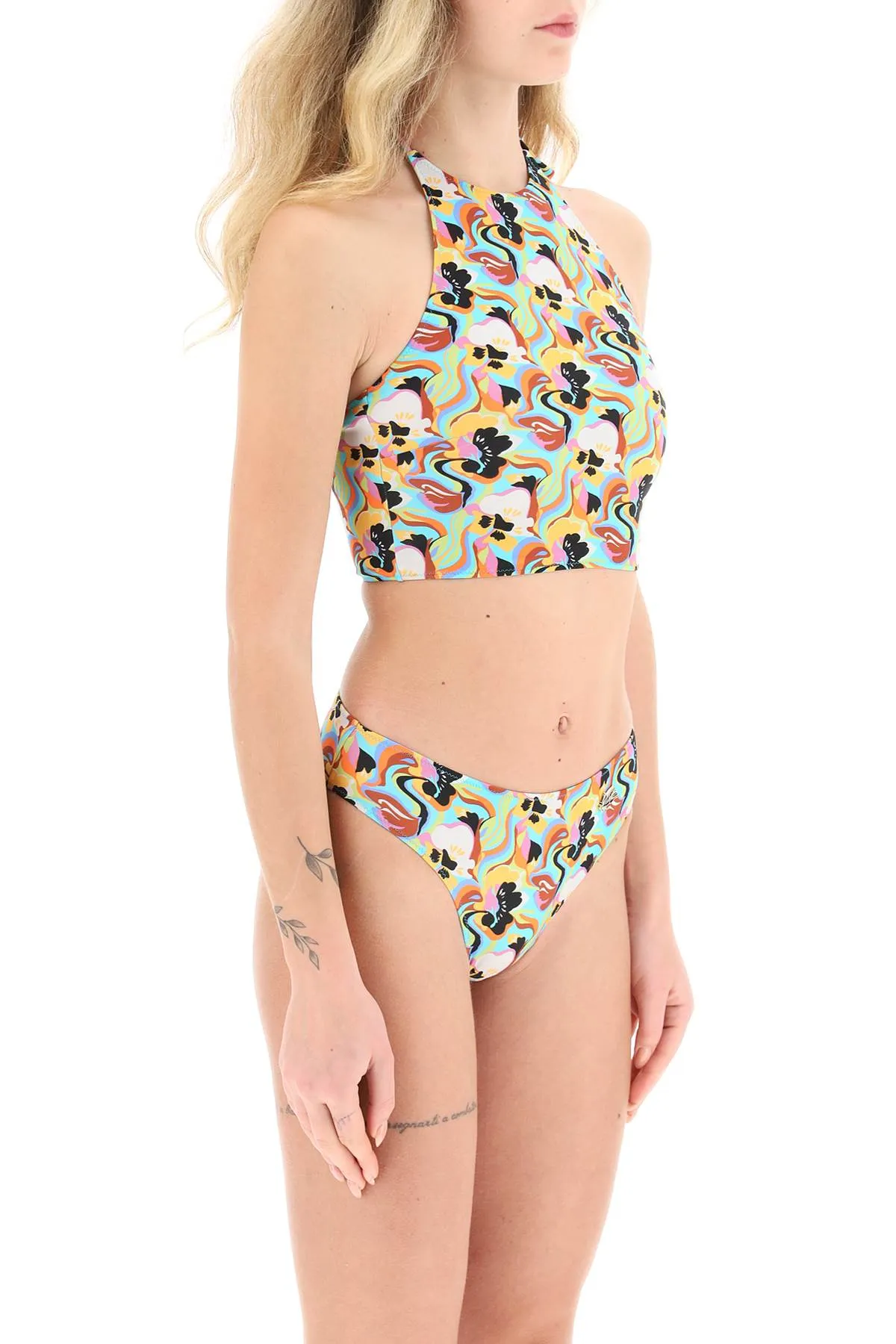 Etro multicolored floral bikini set