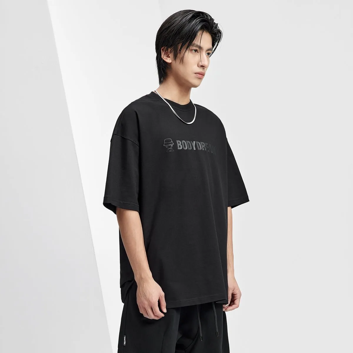 Everyday Logo Print Black Tee