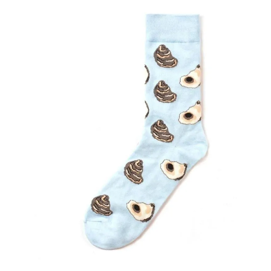 Food Socks Oyster |  Baby Blue