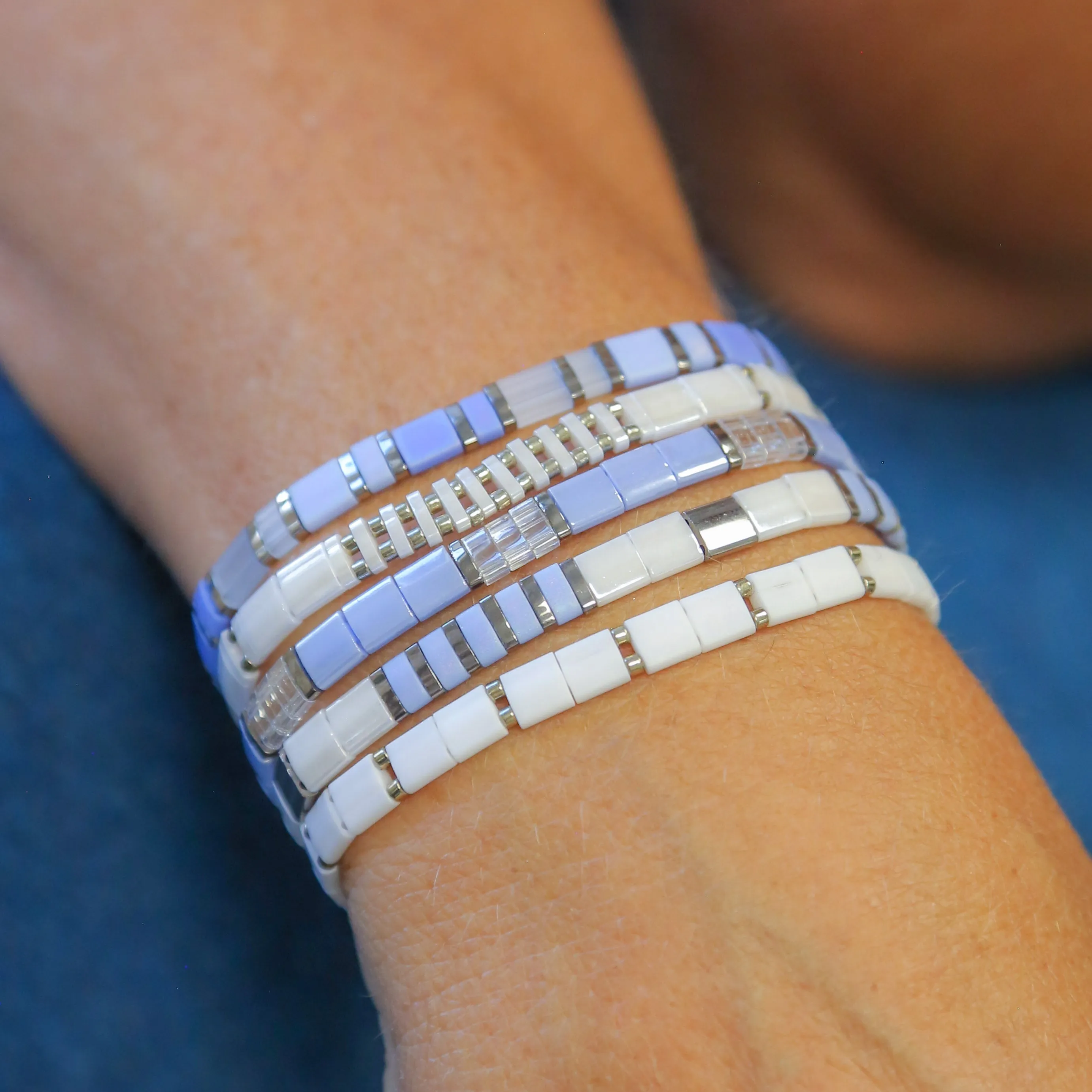 GENESIS - 5 Tila Bead Bracelet Stack