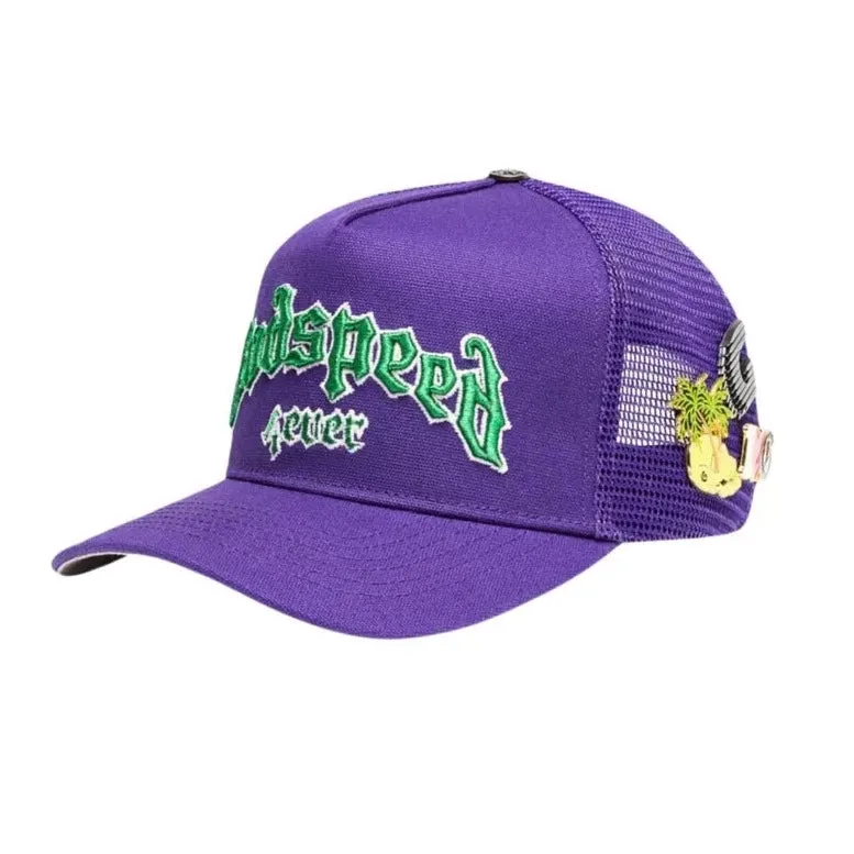 GODSPEED Forever All Purple w/ Green Logo Trucker Hat