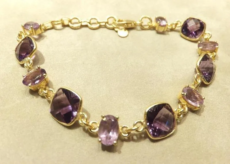 Golden Amethyst Gemstone Bracelet