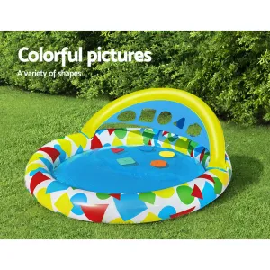 Inflatable Kids Pool w/ Canopy & Foam Shapes, Bestway