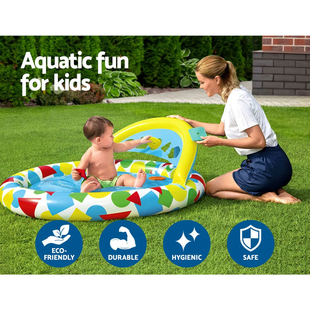 Inflatable Kids Pool w/ Canopy & Foam Shapes, Bestway