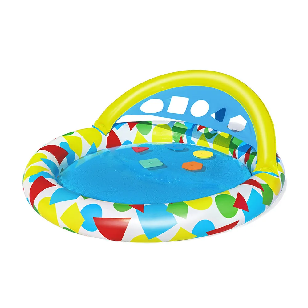 Inflatable Kids Pool w/ Canopy & Foam Shapes, Bestway