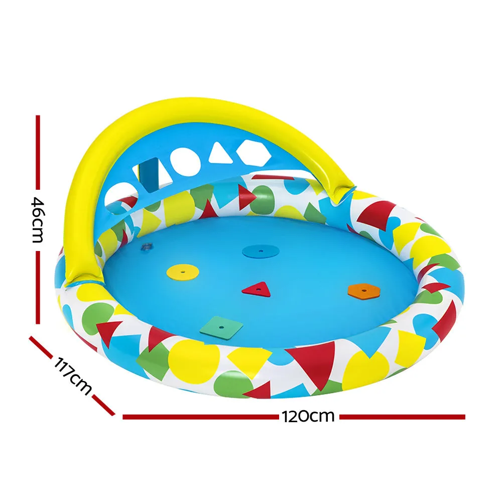 Inflatable Kids Pool w/ Canopy & Foam Shapes, Bestway