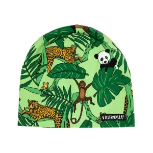 Jungle Print Beanie - Dark Leaf - 1 Left Size 2-4 years