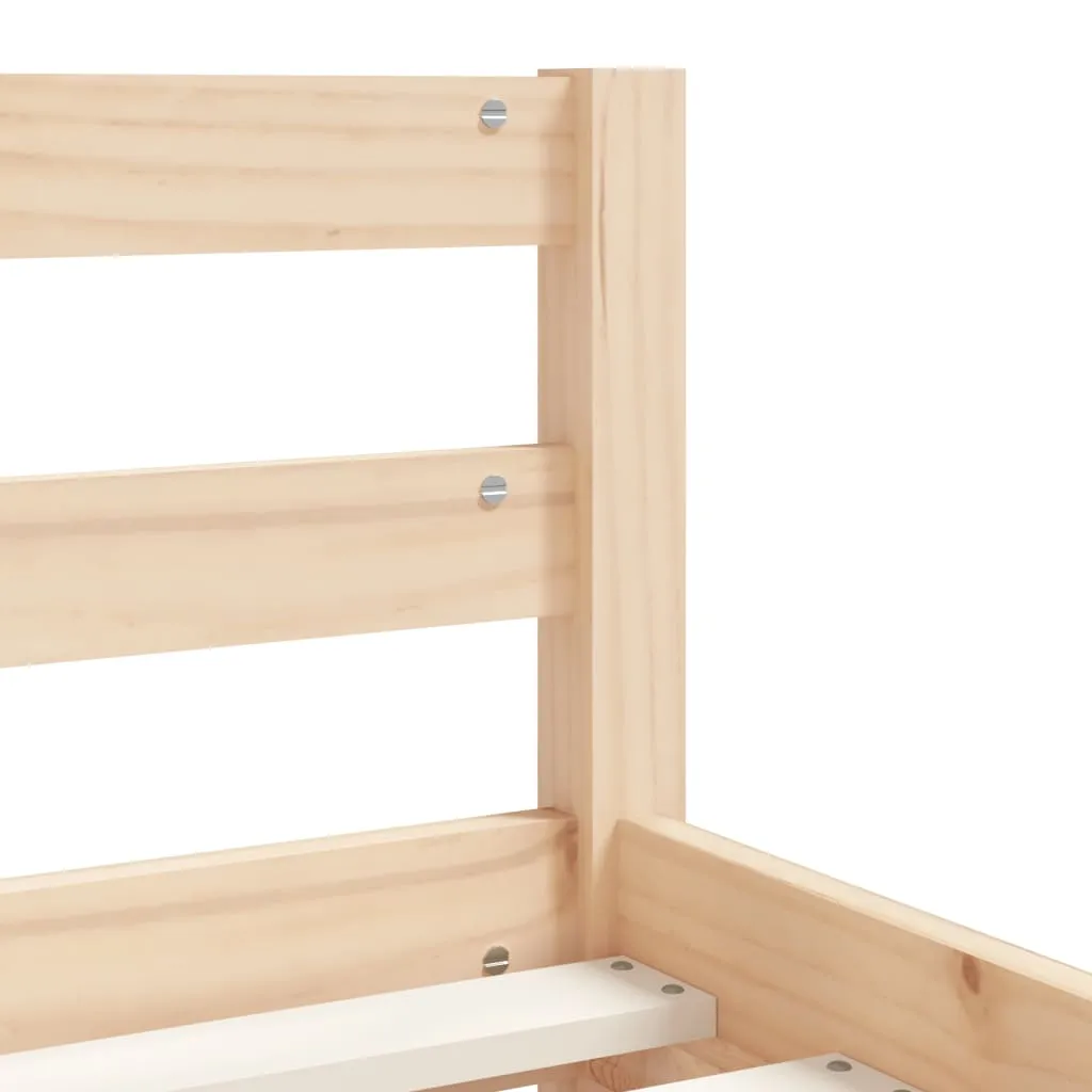 Kids Bed Frame with Drawers 80x160 cm Solid Wood Pine