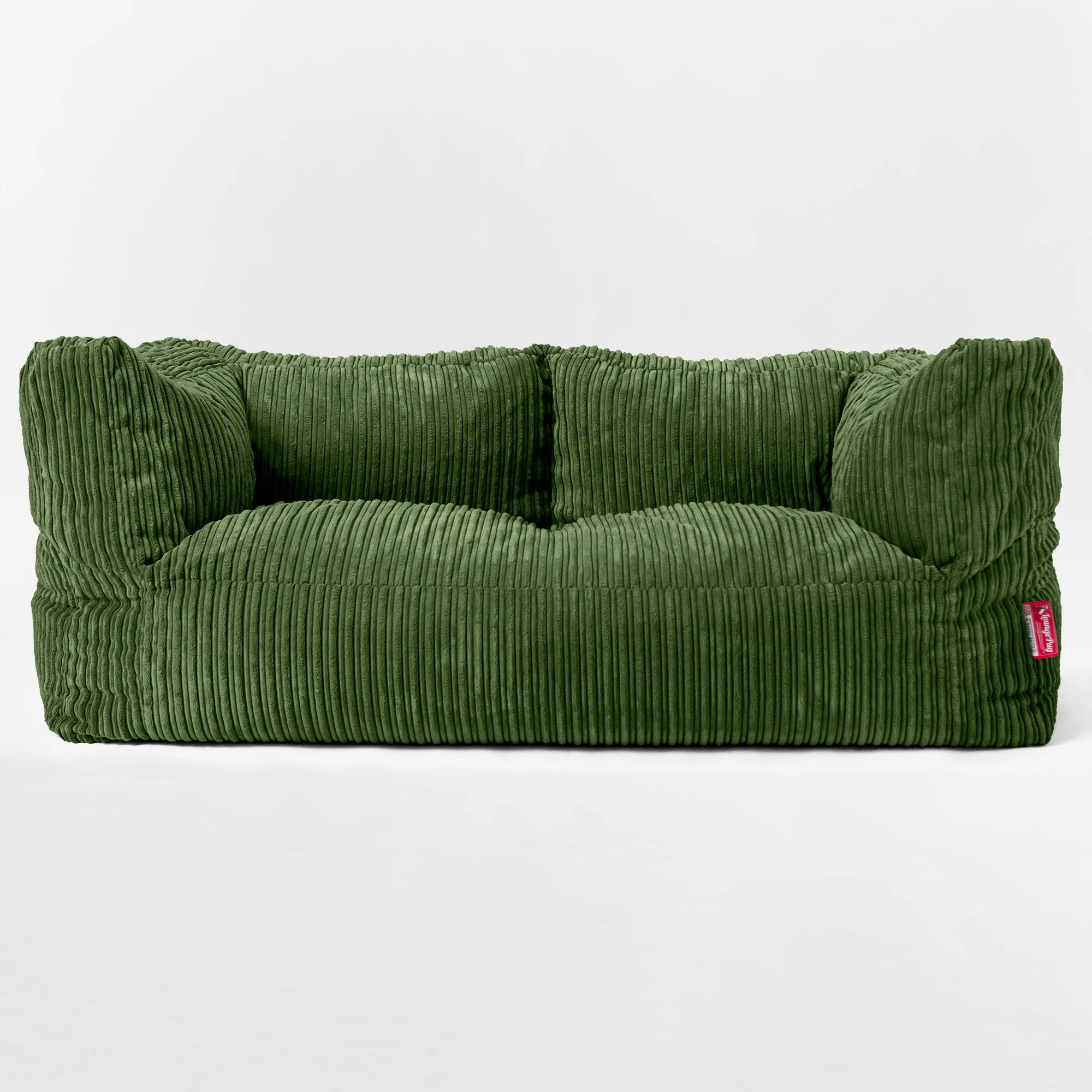 Kids Giant Albert Sofa 2 Seater 3-14 yr - Cord Forest Green