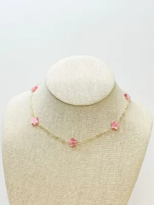 Little Star Station Necklaces - Pink