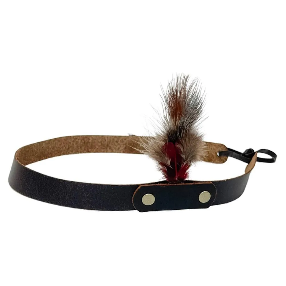 LT | Leather Hat Band with Hat Feather