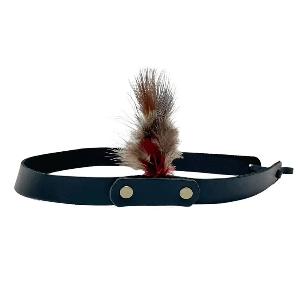 LT | Leather Hat Band with Hat Feather