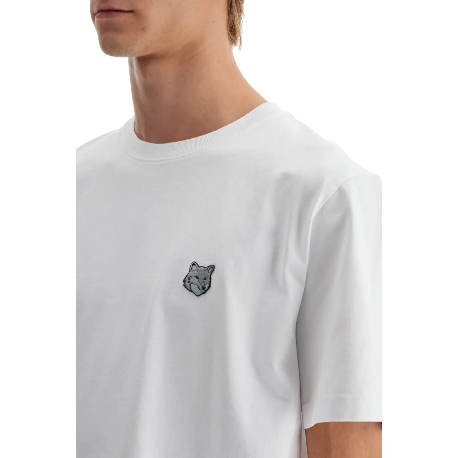 Maison Kitsune 'bold fox head patch t-shirt'