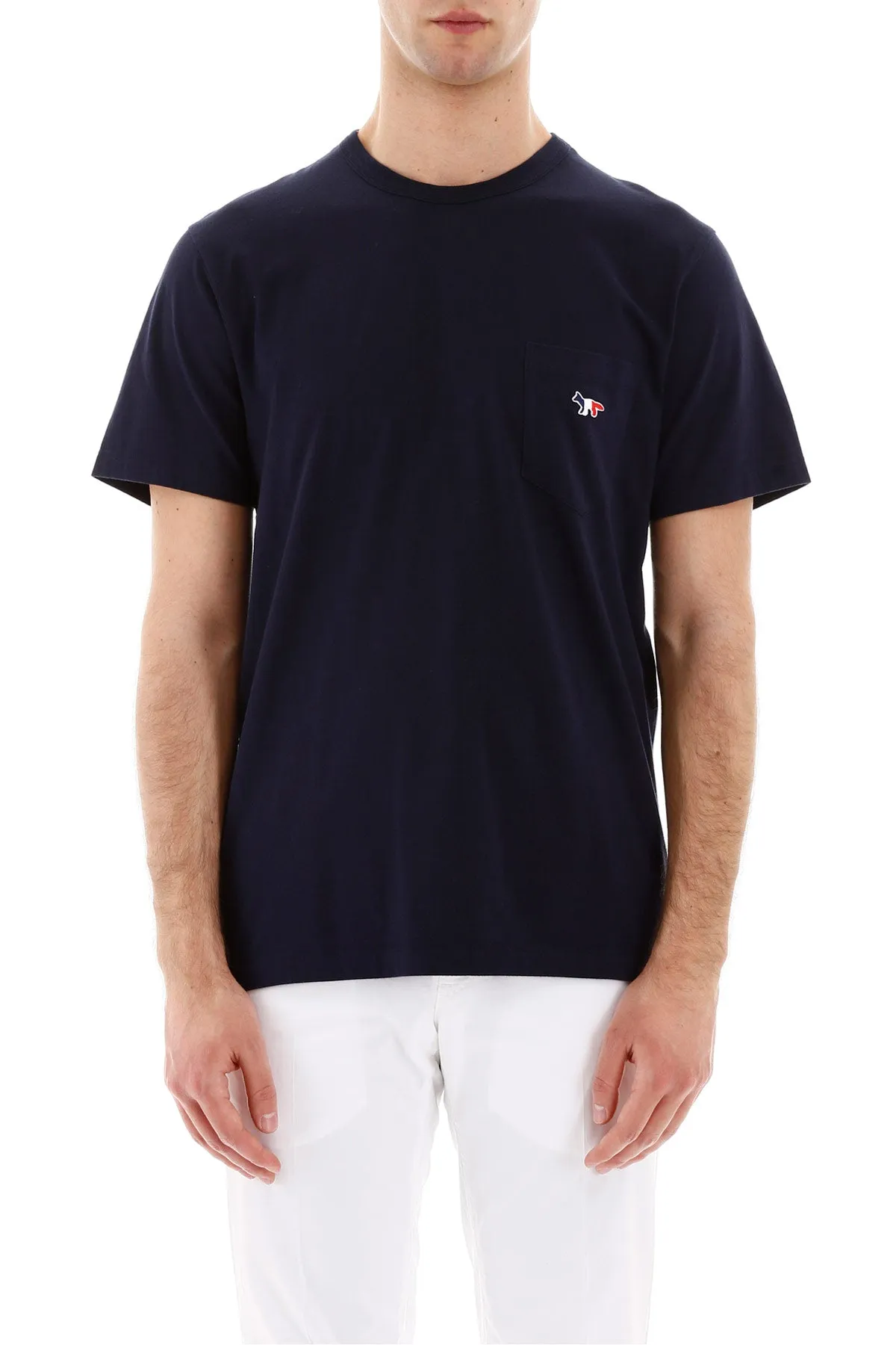 Maison kitsune t-shirt with pocket and tricolour fox