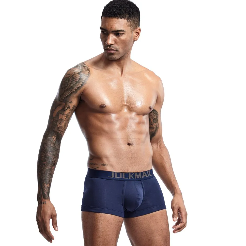 men's boxers cotton sexy men underwear White