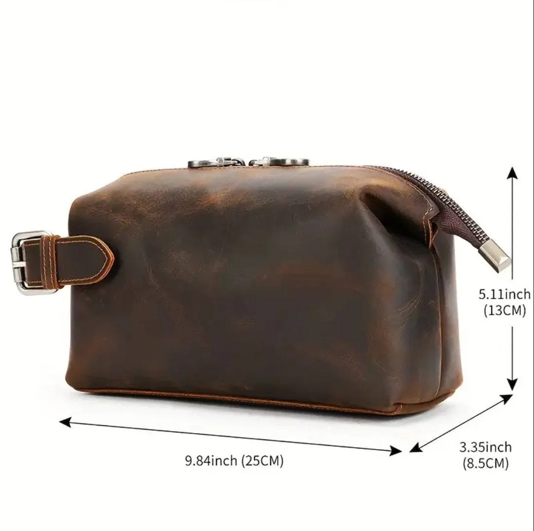 Men's Leather Multi-Function Storage Bag