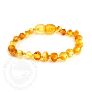 momma goose lemon amber adult bracelet 7.5"