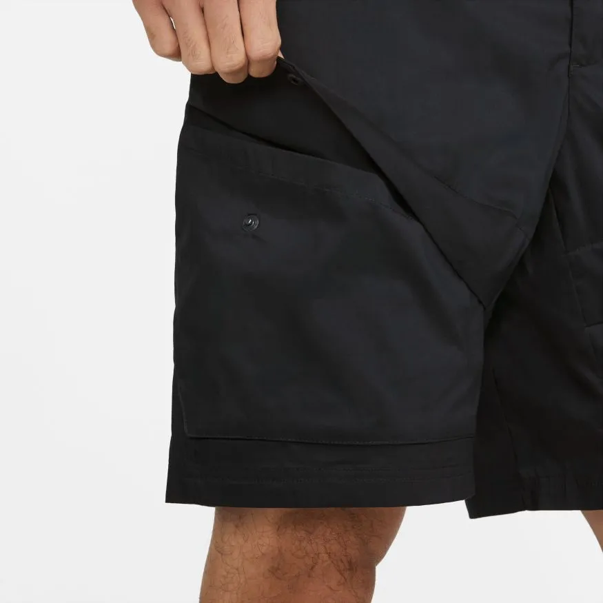 NSW TECH PACK WOVEN UNLINED CARGO SHORTS "BLK"