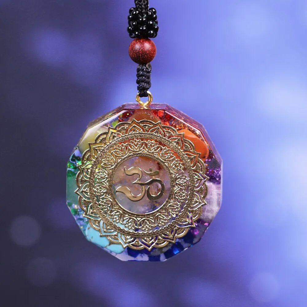 Orgonite Pendant Sri Yantra Necklace Sacred Geometry Chakra Energy Necklace Meditation Jewelry