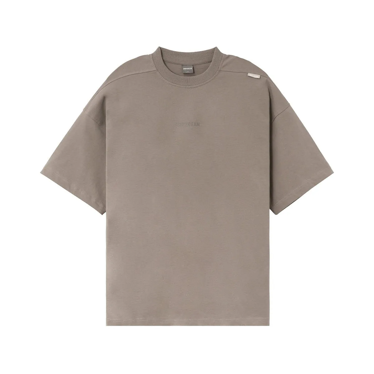 Oversized Heavyweight Extended Crew Khaki Tee