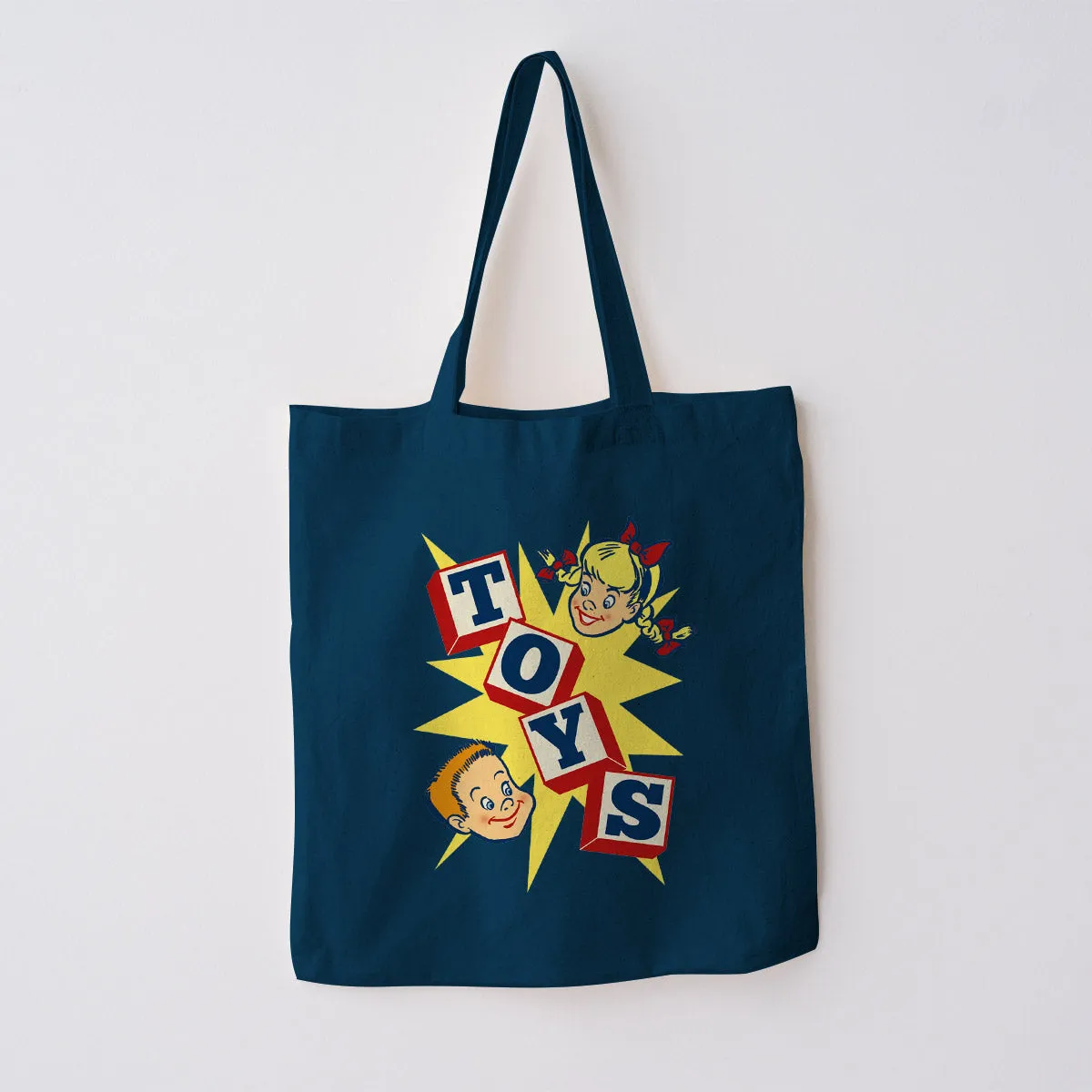 Retro Kids Toys Large Cotton Canvas Tote Bag Grocery Totes