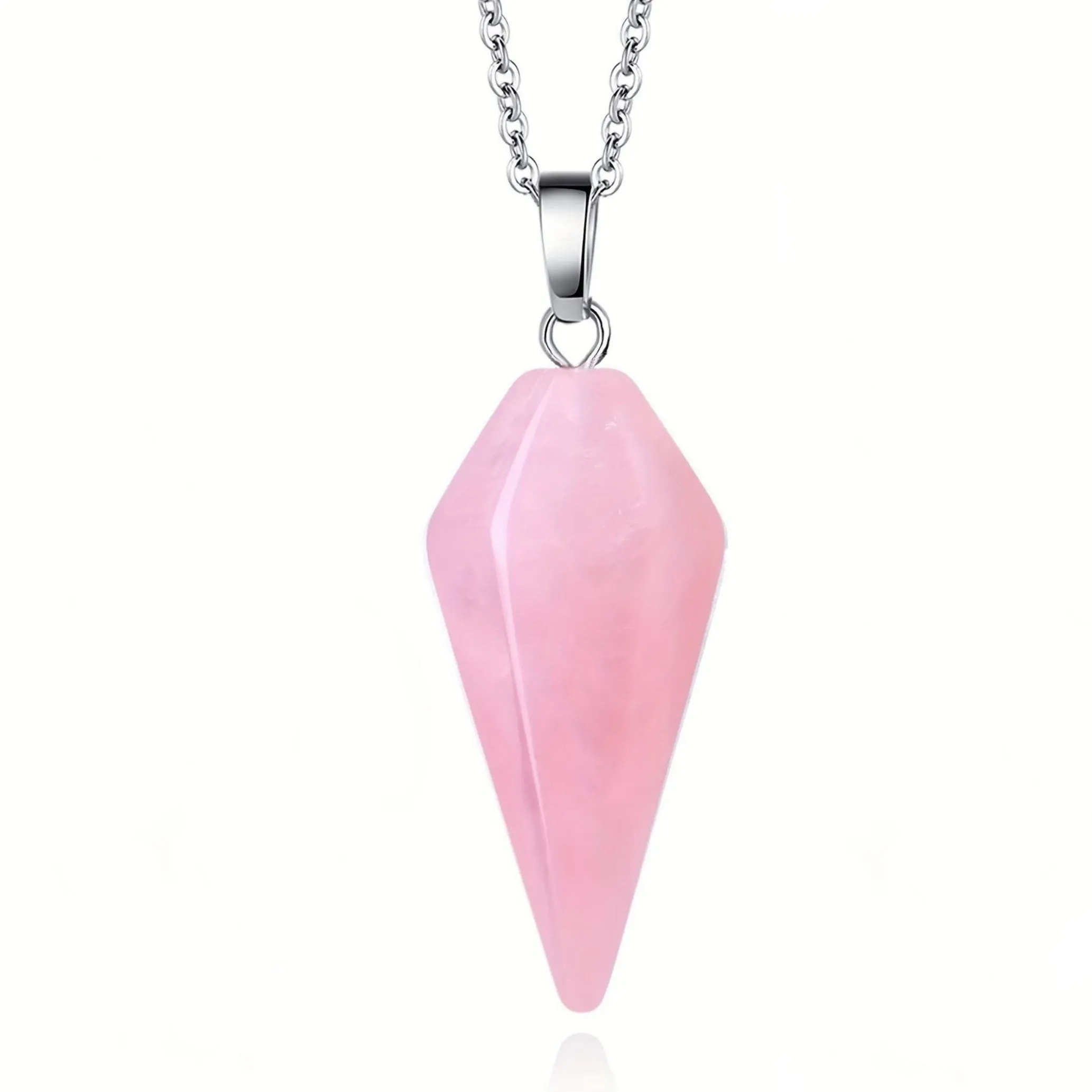 Rose Quartz Crystal Necklaces Set for Spiritual Energy and Gifts