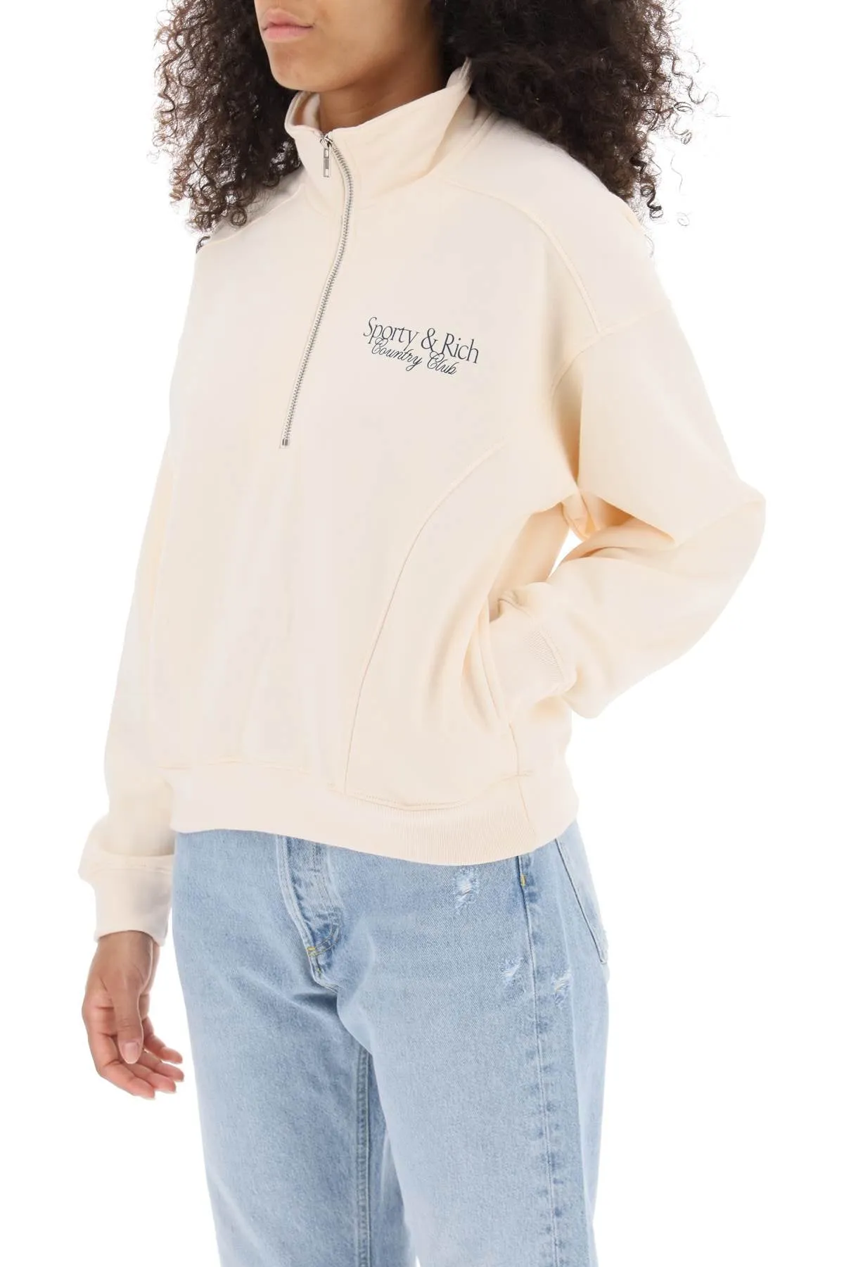 Sporty rich sr country club quarter zip sweatshirt