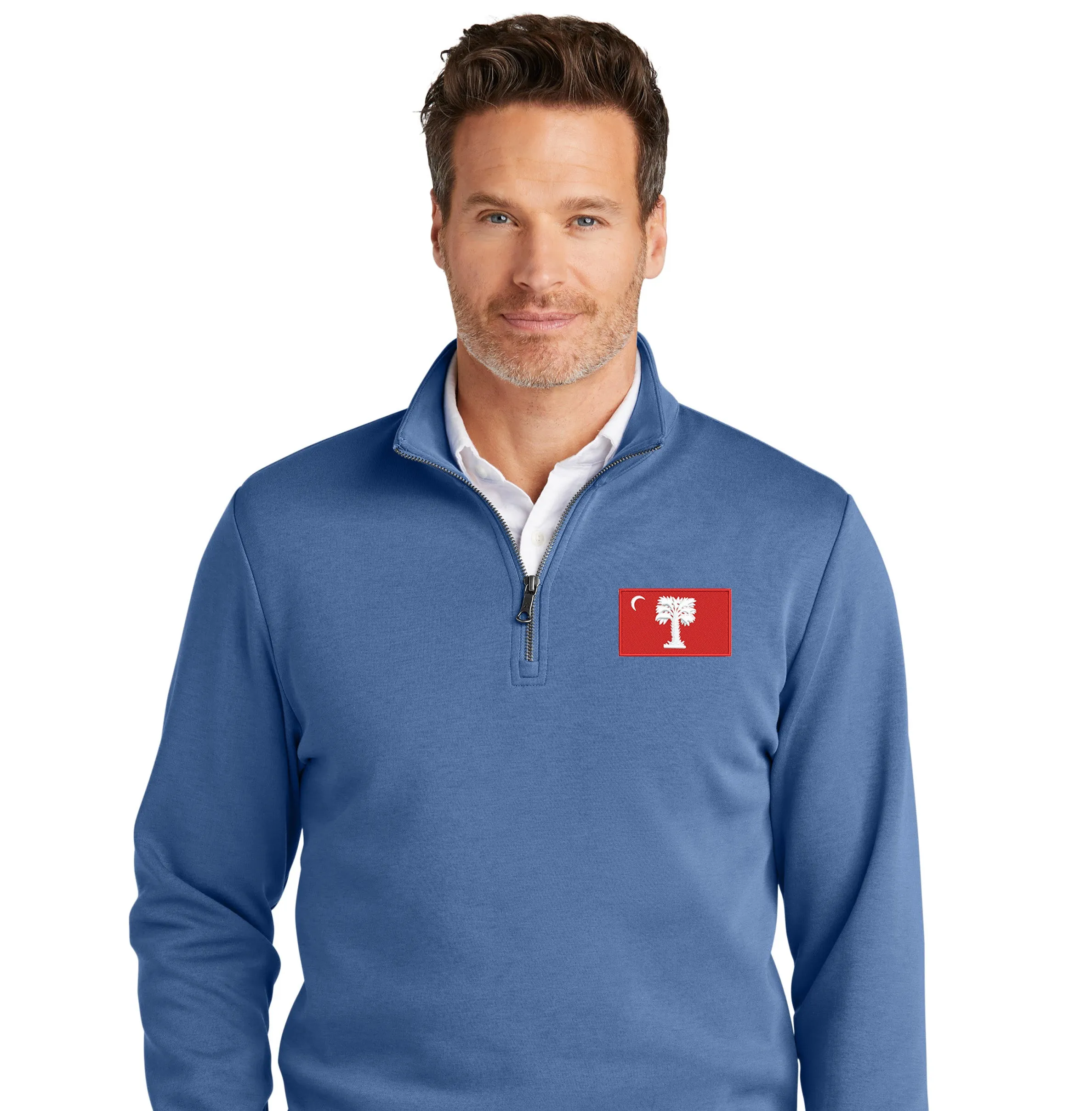 The Citadel, Big Red Flag, Brooks Brothers® Double-Knit 1/4-Zip Sweater