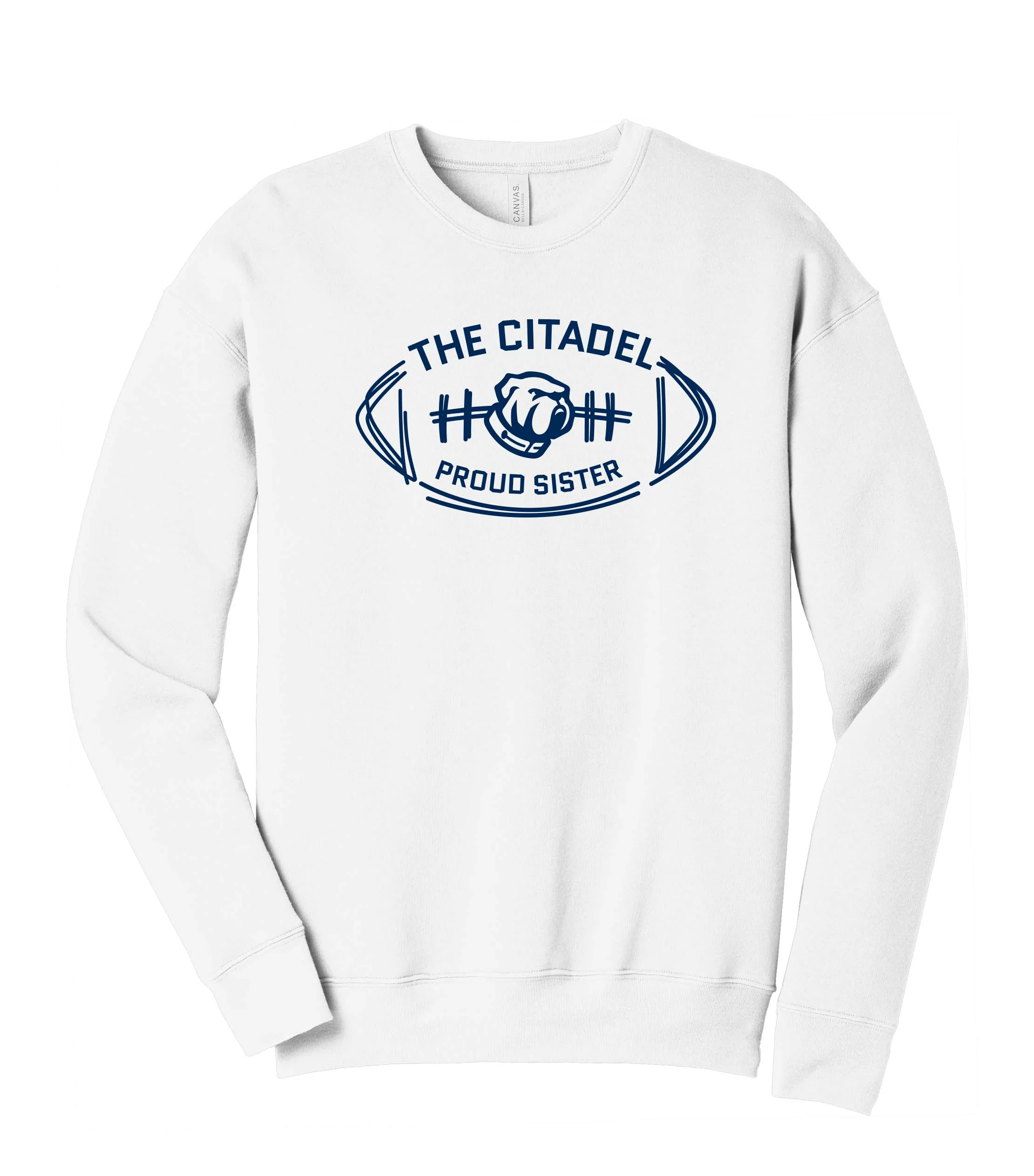 The Citadel Bulldog Proud Sister Unisex Sponge Fleece Drop Shoulder Sweatshirt