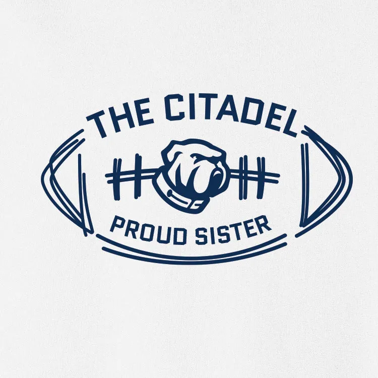 The Citadel Bulldog Proud Sister Unisex Sponge Fleece Drop Shoulder Sweatshirt