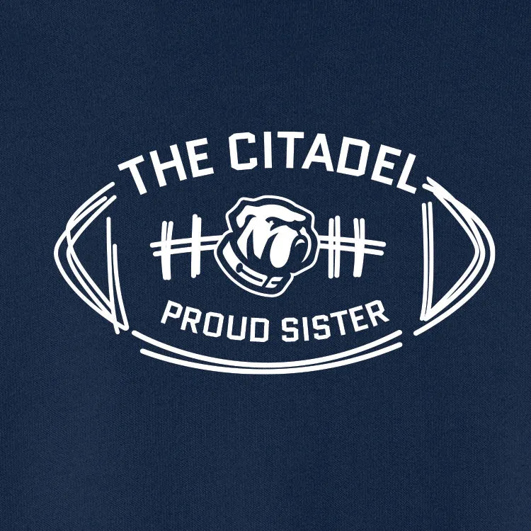 The Citadel Bulldog Proud Sister Unisex Sponge Fleece Drop Shoulder Sweatshirt