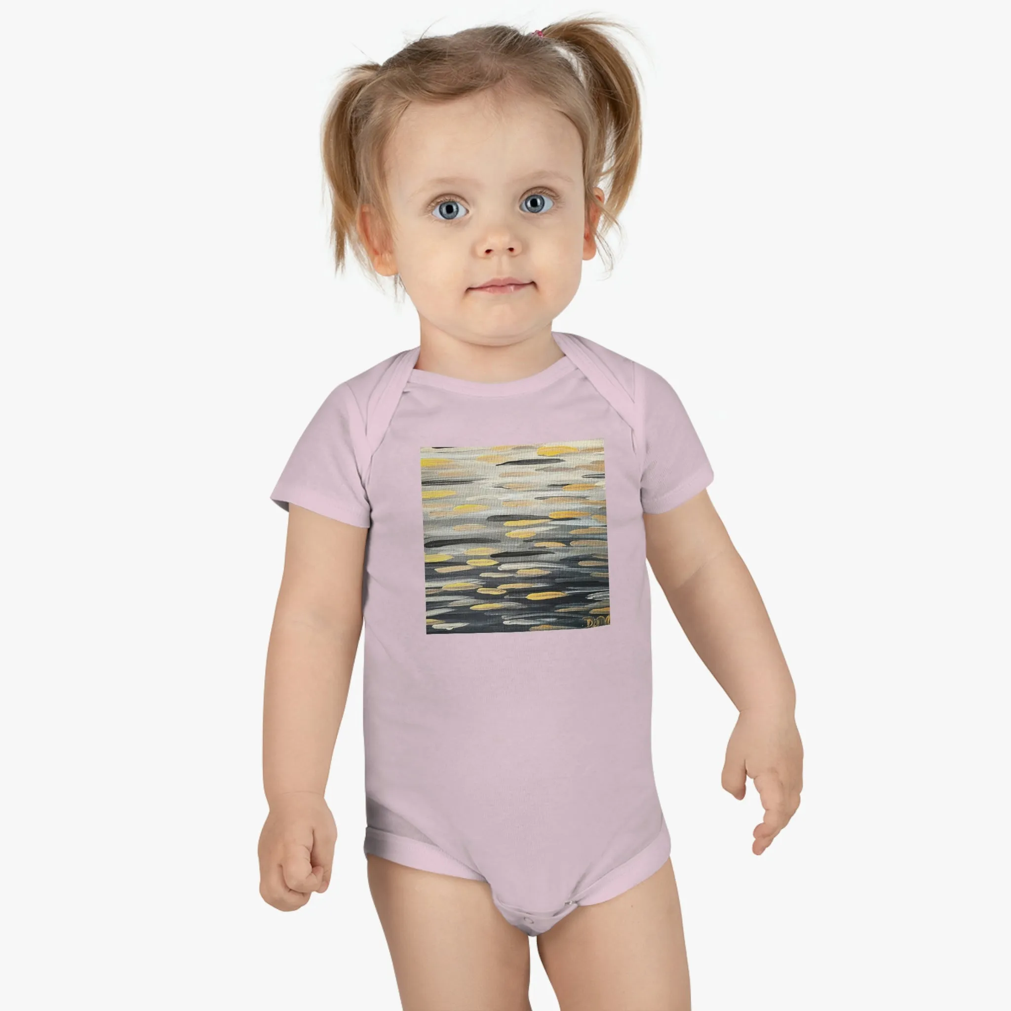 “The Zebra Brushstrokes”  Baby Short Sleeve Onesie®