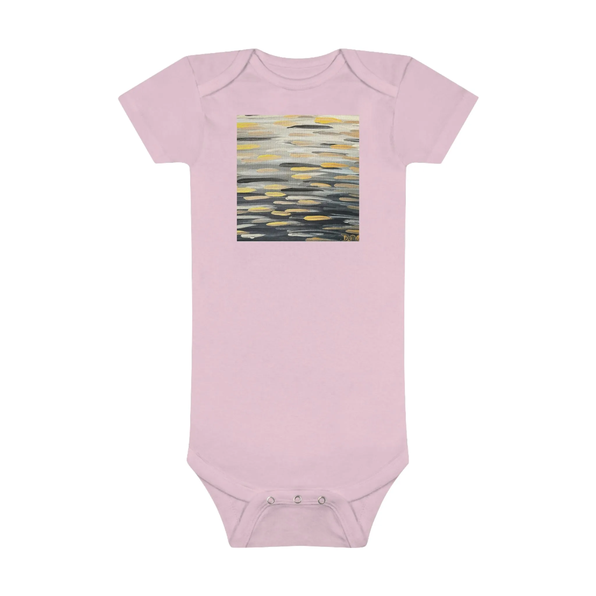 “The Zebra Brushstrokes”  Baby Short Sleeve Onesie®