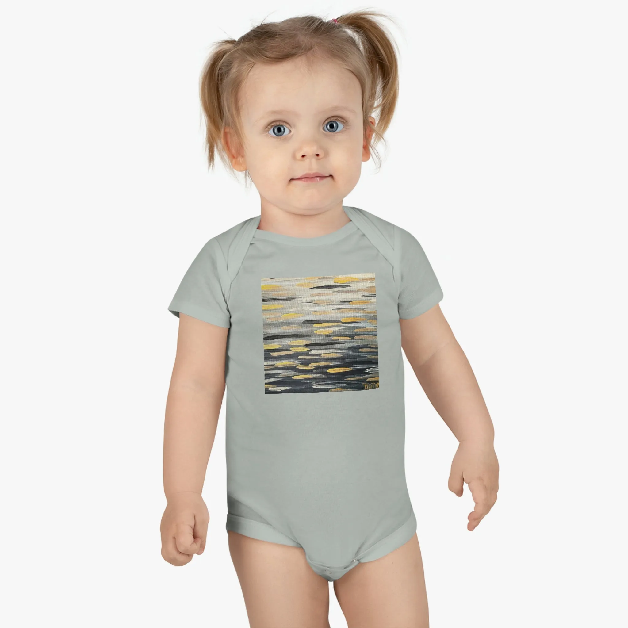 “The Zebra Brushstrokes”  Baby Short Sleeve Onesie®