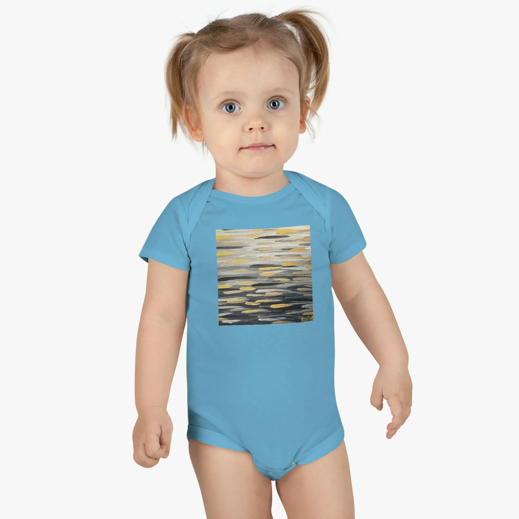 “The Zebra Brushstrokes”  Baby Short Sleeve Onesie®